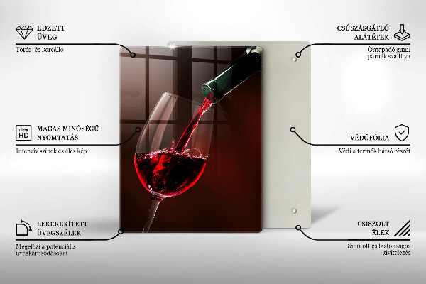 Glass worktop saver A glass of wine