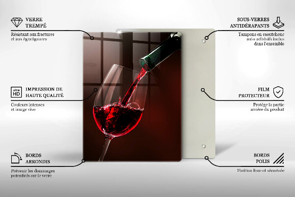 Glass worktop saver A glass of wine