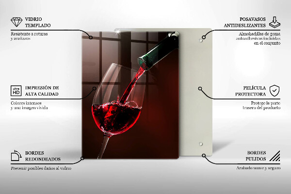 Glass worktop saver A glass of wine