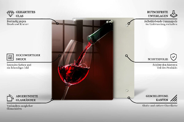 Glass worktop saver A glass of wine