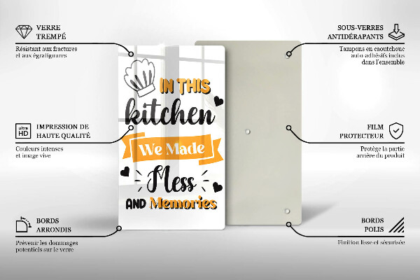 Glass worktop saver In this kitchen we made messes and memories