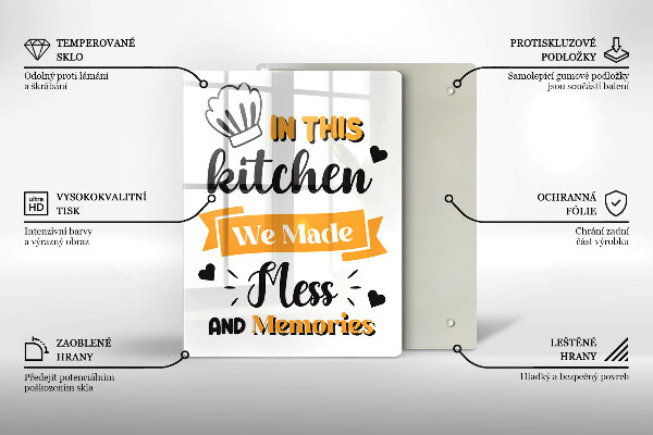 Glass worktop saver In this kitchen we made messes and memories