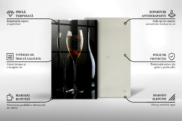 Glass worktop saver Champagne glasses