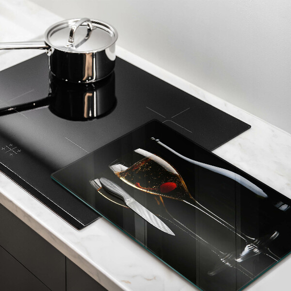 Glass worktop saver Champagne glasses