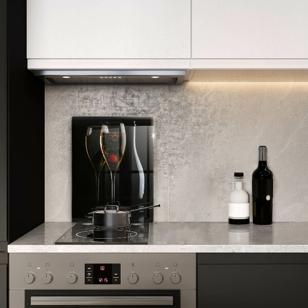 Glass worktop saver Champagne glasses