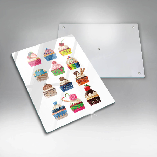 Glass worktop saver Cupcake illustration