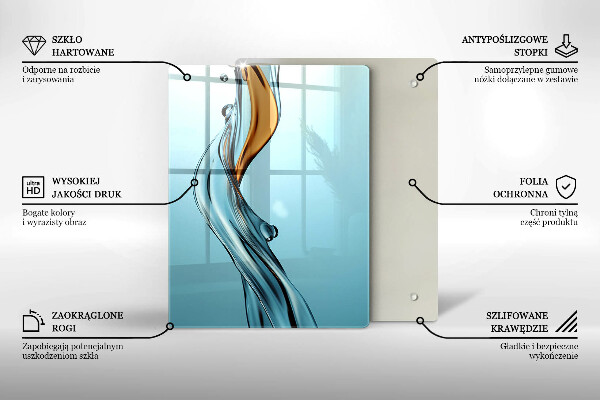 Glass worktop saver Stream of water