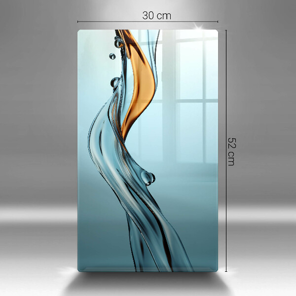 Glass worktop saver Stream of water