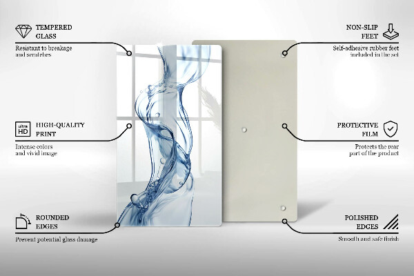 Glass worktop saver Clean water