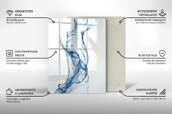 Glass worktop saver Clean water