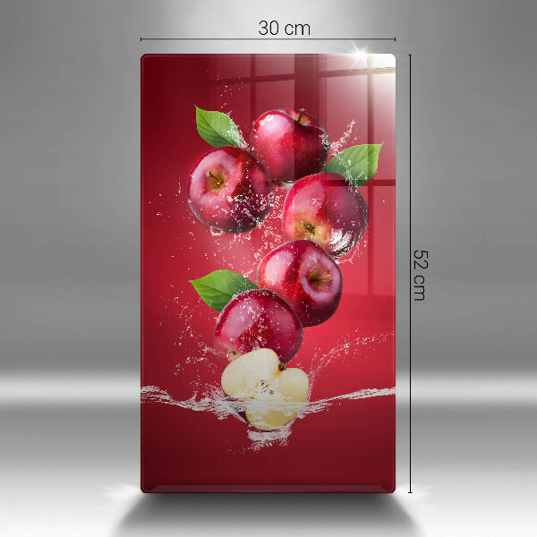 Glass worktop saver Juicy apples in the water