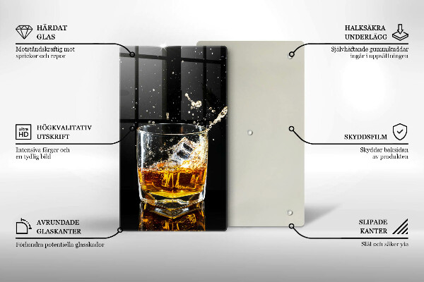 Glass worktop saver A glass of whiskey