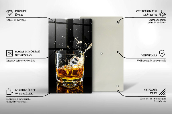 Glass worktop saver A glass of whiskey
