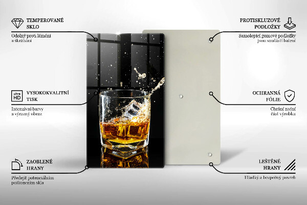 Glass worktop saver A glass of whiskey
