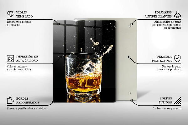 Glass worktop saver A glass of whiskey