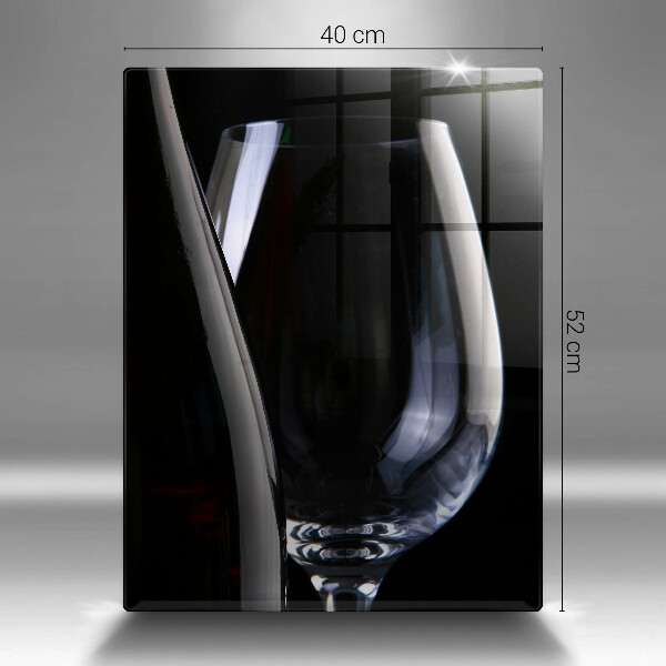 Glass worktop saver A glass and a bottle