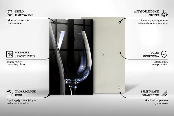 Glass worktop saver A glass and a bottle