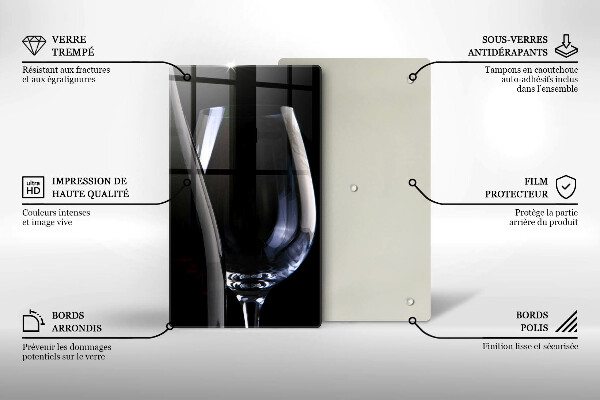 Glass worktop saver A glass and a bottle