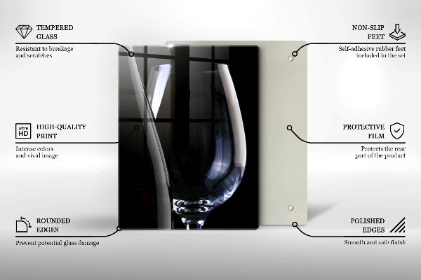 Glass worktop saver A glass and a bottle