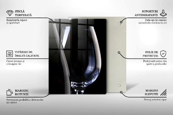 Glass worktop saver A glass and a bottle