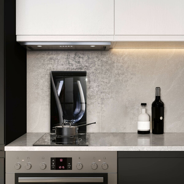 Glass worktop saver A glass and a bottle