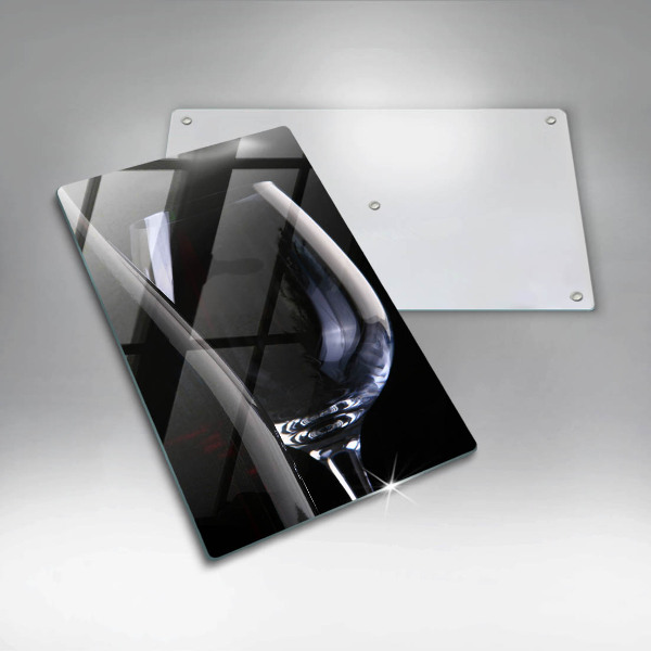 Glass worktop saver A glass and a bottle