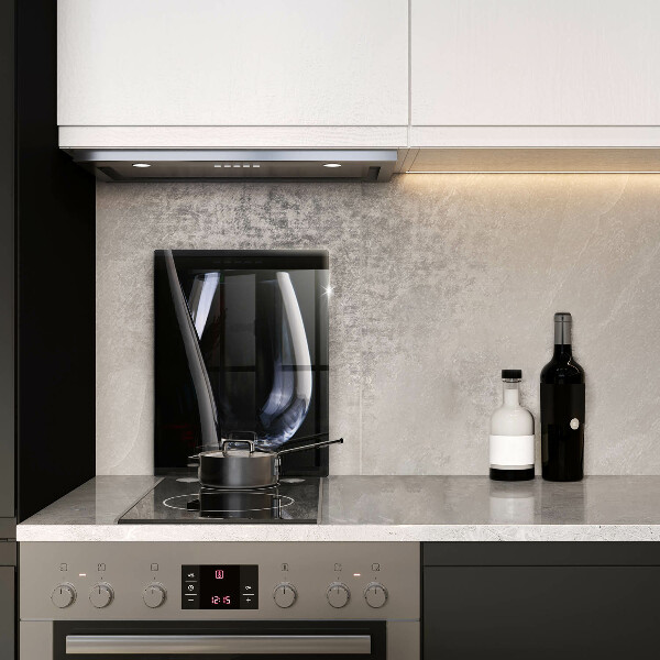 Glass worktop saver A glass and a bottle