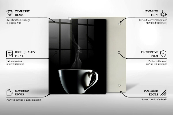 Cutting board A cup of tea