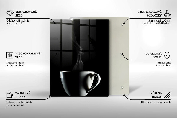 Cutting board A cup of tea
