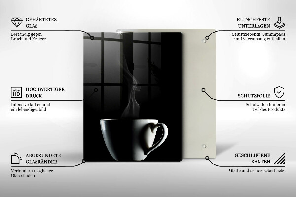 Cutting board A cup of tea