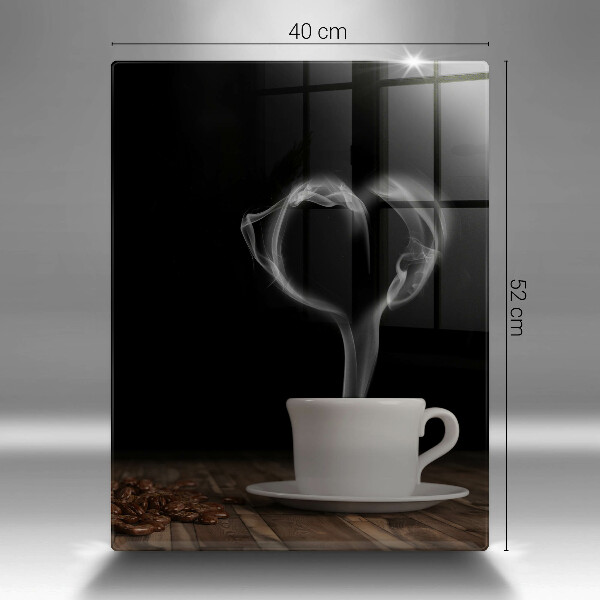 Cutting board Coffee cup heart