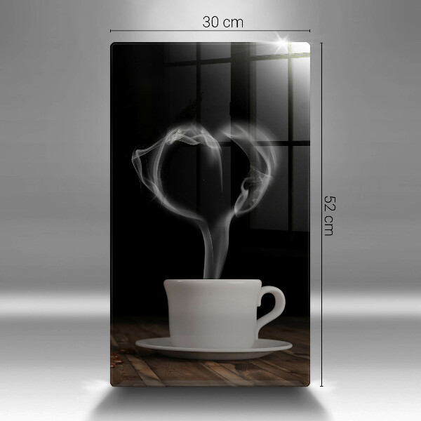 Cutting board Coffee cup heart
