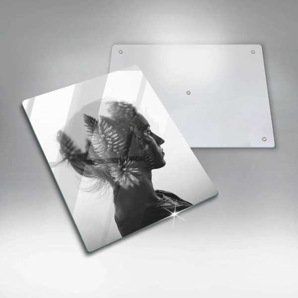 Cutting board Woman and forest