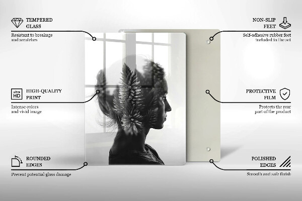 Cutting board Woman and forest