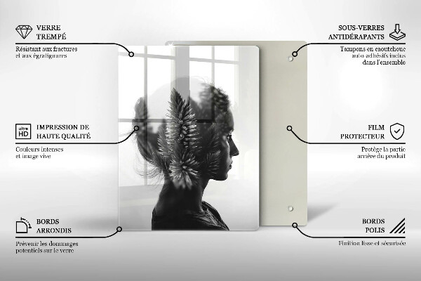 Cutting board Woman and forest