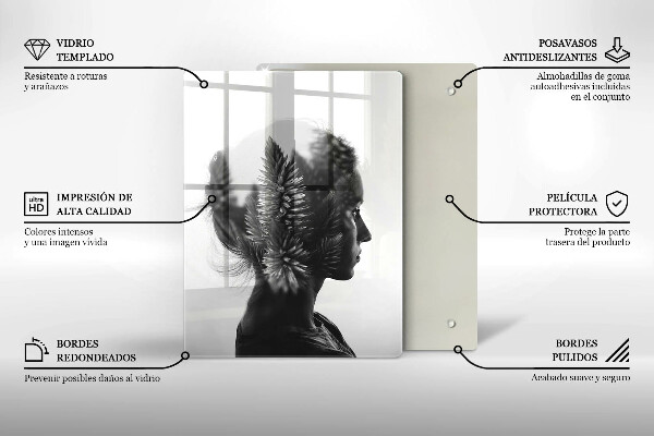 Cutting board Woman and forest