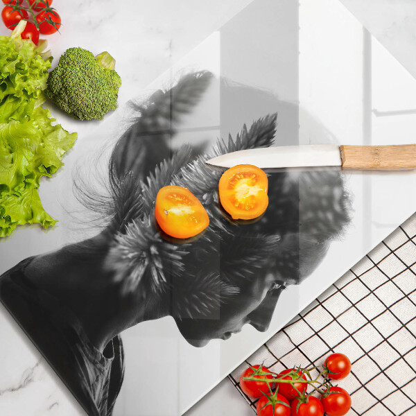 Cutting board Woman and forest