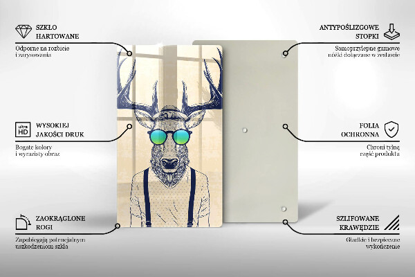 Cutting board Illustration Man Jeleń