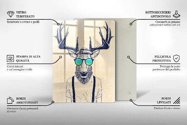 Cutting board Illustration Man Jeleń