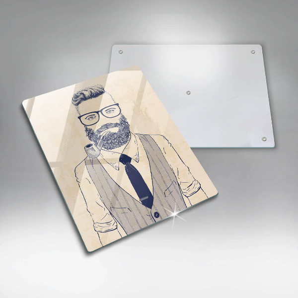 Cutting board Hipster man