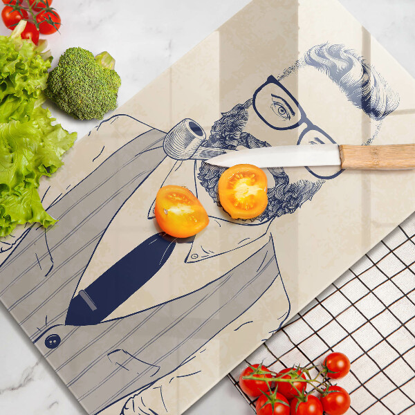Cutting board Hipster man