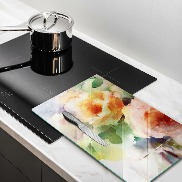 Cutting board Painted flowers
