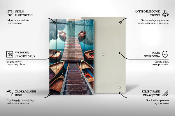 Cutting board Boats on the lake