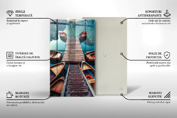 Cutting board Boats on the lake