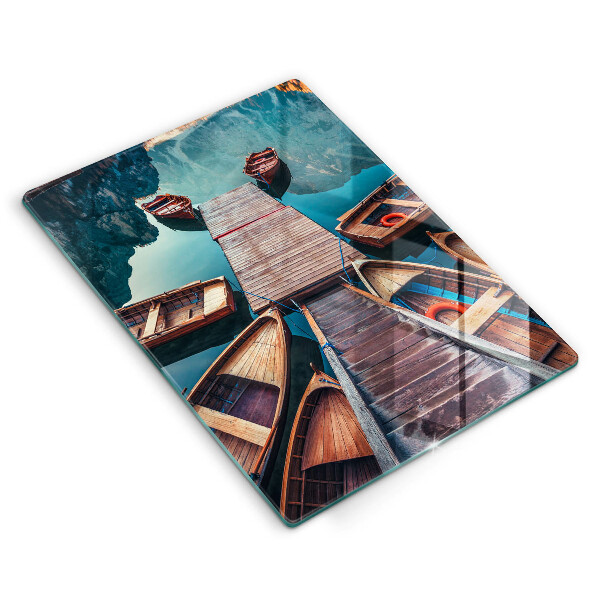 Cutting board Boats on the lake