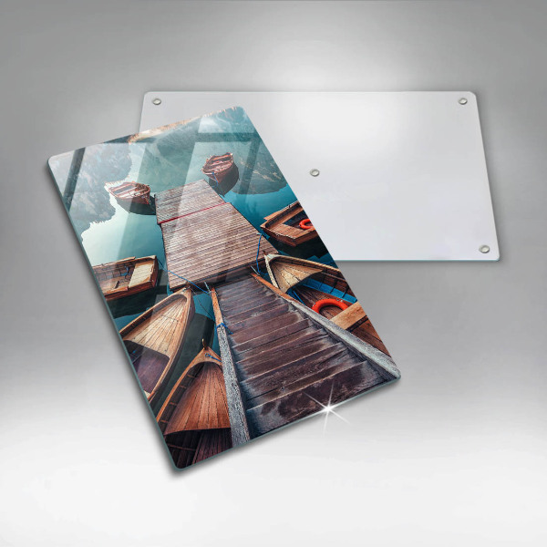 Cutting board Boats on the lake