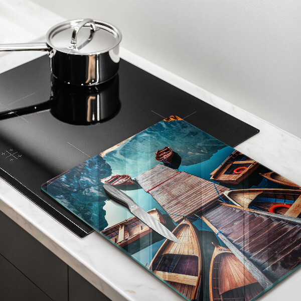 Cutting board Boats on the lake