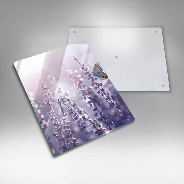 Cutting board Field flowers and butterfly