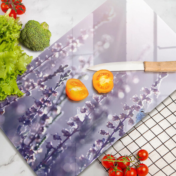 Cutting board Field flowers and butterfly
