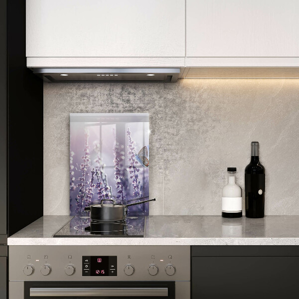 Cutting board Field flowers and butterfly